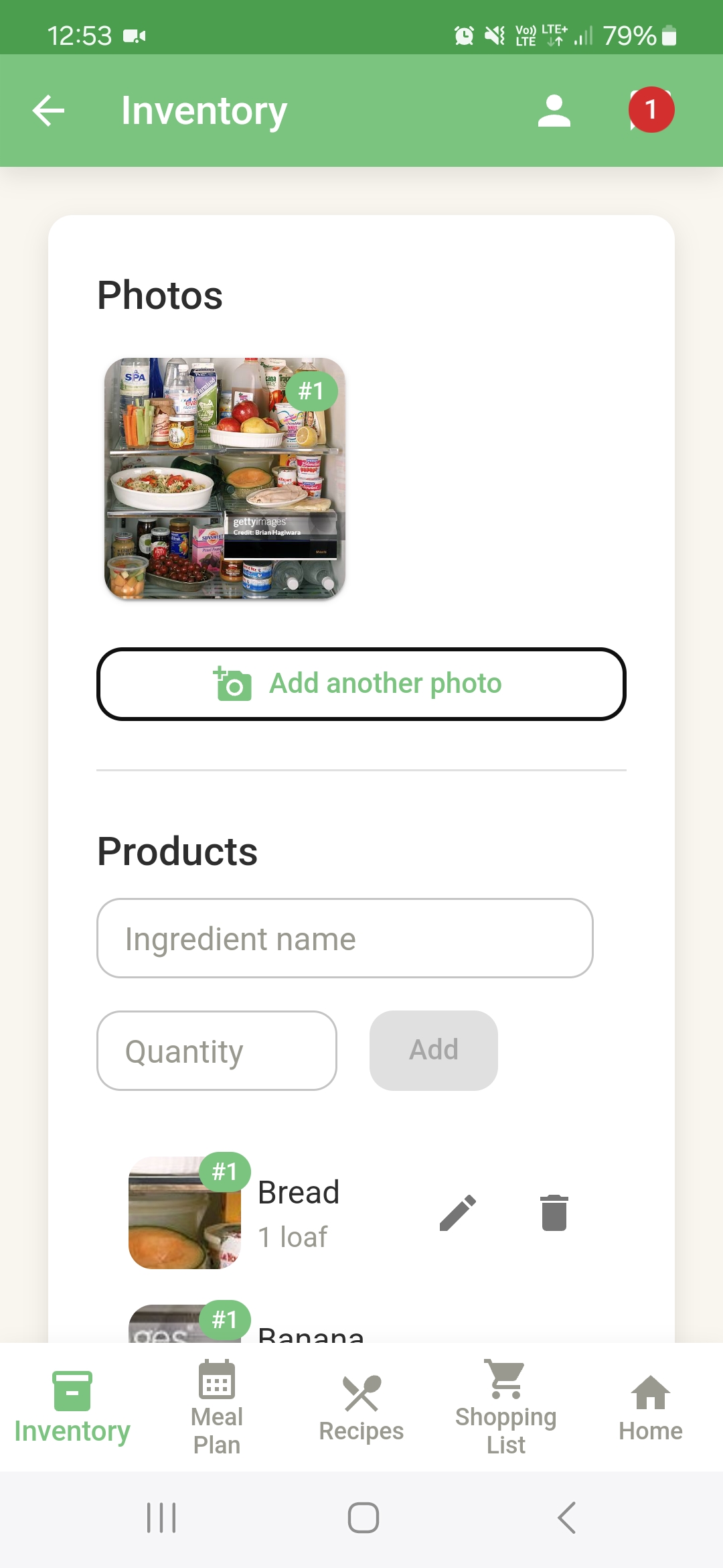 AI inventory in Menuvivo